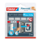 Klettbandstreifen Powerstrips® CLICK, M, 80 x 20 mm, 5,4 kg, schwarz, 4x2 Stück