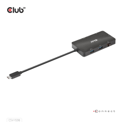 Club3D USB-C 7in1-HUB >2xDP/2xUSB/2xUSB-C/LAN 4K60Hz...