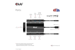 Club3D USB-C 7in1-HUB >2xDP/2xUSB/2xUSB-C/LAN 4K60Hz PD100W retail
