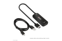 Club3D Adapter HDMI + MicroUSB > USB-C 4K120Hz aktiv St/Bu retail