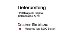 HP 31 Magenta Nachfülltinte 70ml
