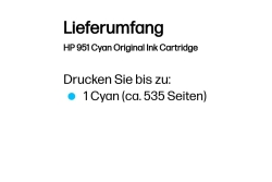 HP 951 Cyan Officejet Tintenpatrone 8,5ml