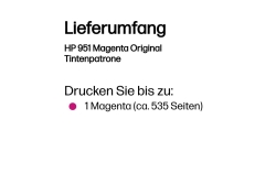 HP 951 Magenta Officejet Tintenpatrone 8ml