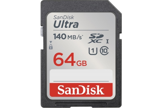 SD Card 64GB SanDisk SDXC UHS-I 140MB/sec