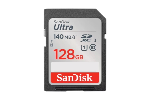 SD Card 128GB SanDisk SDXC UHS-I 140MB/sec