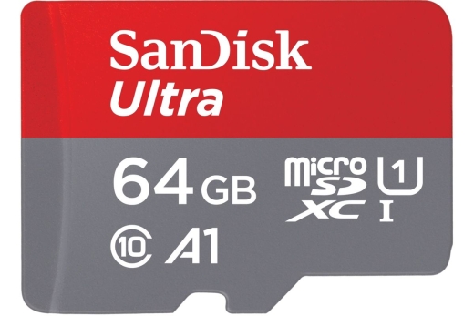 SD MicroSD Card 64GB SanDisk Ultra A1 Class 10 inkl. Adap