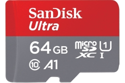 SD MicroSD Card 64GB SanDisk Ultra A1 Class 10 inkl. Adap