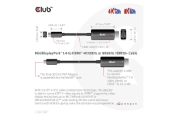 Club3D Kabel MiniDP 1.4 > HDMI 1,8m 8K60Hz St/St retail