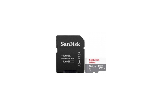 SD MicroSD Card 64GB SanDisk Ultra Class 10 inkl. Adapter