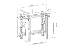 DIGITUS WAH 45-70 1TFT Pop out VideoWall schwarz Max.70KG