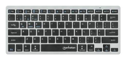 MANHATTAN Slim Funktastatur anthrazit Bluetooth 3.0/2.4GHz