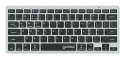 MANHATTAN Slim Funktastatur anthrazit Bluetooth 3.0/2.4GHz