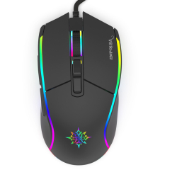 INCA Gaming Maus RGB/ 6400DPI/ 7Tasten/USB 1.80m schwarz retail