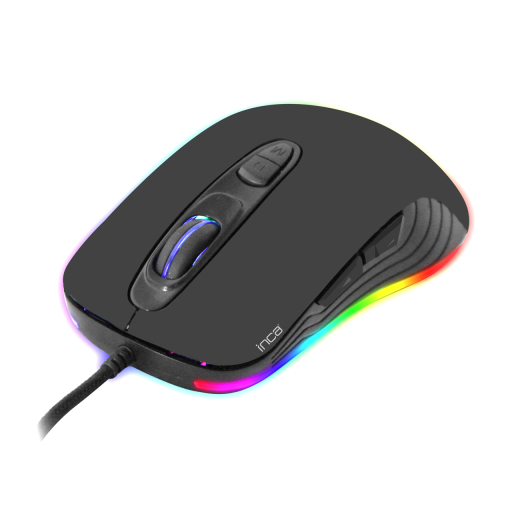 INCA Gaming Maus RGB/ 3200DPI/ 7Tasten/USB 1.56m schwarz retail