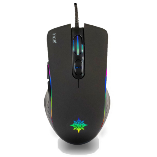 INCA Gaming Maus RGB/ 4800DPI/ 7Tasten/USB 1.50m schwarz retail