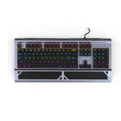 INCA Gaming Tastatur RGB/BlueSwitch/USB 1.65m silber retail