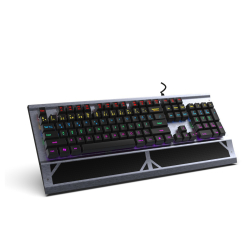 INCA Gaming Tastatur RGB/BlueSwitch/USB 1.65m silber retail