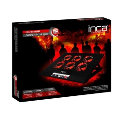 INCA Notebook Kühler 6x 70x70mm Lüfter/LED/2500RPM/2xUSB sw retail