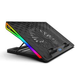 INCA Notebook Kühler 1x 185x20mm Lüfter/RGB/ 800RPM/2xUSB sw retail