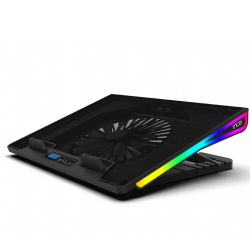 INCA Notebook Kühler 1x 185x20mm Lüfter/RGB/ 800RPM/2xUSB sw retail