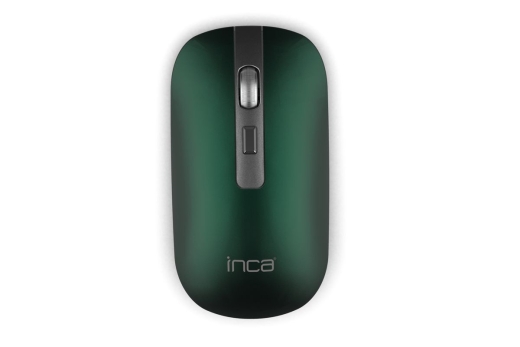 INCA Wrls Maus 1600DPI/4Tasten/2.4GHzUSB-A/-C/Metallic ge retail