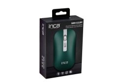 INCA Wrls Maus 1600DPI/4Tasten/2.4GHzUSB-A/-C/Metallic ge retail