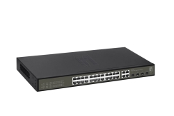 LevelOne Switch 24xGE/4xSFP/RJ45 Combo 19 Hilbert SL schw.