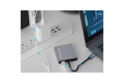 CONCEPTRONIC 4-1 Dock USB-C->2xHDMI/USB-A/100WPD 25cm gr