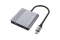 CONCEPTRONIC 4-1 Dock USB-C->2xHDMI/USB-A/100WPD 25cm gr