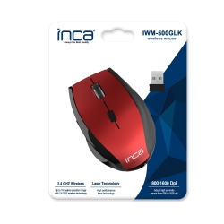 INCA Wrls Maus Ergo/1600DPI/6Tasten/Laser/2.4GHzUSB-A rt...