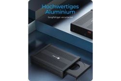 Geh. IcyBox 1x5,25 SATA DVD/ Blue-Ray, schwarz