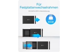 Geh. IcyBox 1x5,25 SATA DVD/ Blue-Ray, schwarz