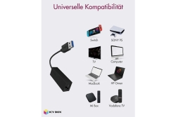 Adapter IcyBox USB 3.2 Gen1 zu Gigabit Ethernet retail