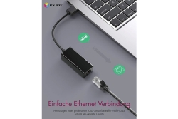Adapter IcyBox USB 3.2 Gen1 zu Gigabit Ethernet retail