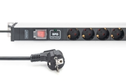 DIGITUS PDU 1HE 12xSchuko 16A Ausgänge 230V/16A schwarz