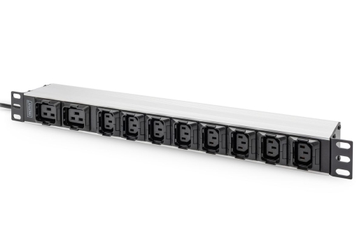 DIGITUS PDU 1HE 8xC13 2xC19 Ausgänge 230V/16A schwarz