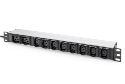 DIGITUS PDU 1HE 8xC13 2xC19 Ausgänge 230V/16A schwarz