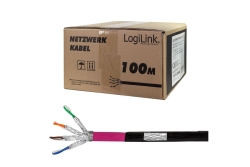 Logilink Erdverlegekabel S/FTP Cat7 AWG23 1000MHz schw. 100m