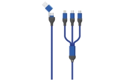 2GO USB/USB-C 3in1 Ladekabel Micro-USB/Lightn/USB-C 120cm bl