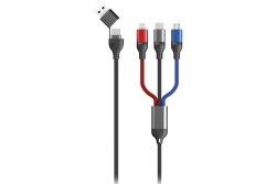 2GO USB/USB-C 3in1 Ladekabel Micro-USB/Lightn/USB-C 120cm