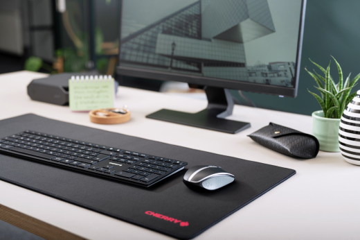 CHERRY KW9100 Wireless SLIM Tastatur DE schwarz/grau