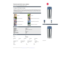Travel Mug Isolierbecher Classic - 0,36 l, edelstahl/blau