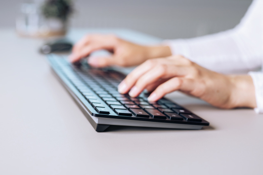 CHERRY KW9100 Wireless SLIM Tastatur FR schwarz/grau