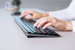 CHERRY KW9100 Wireless SLIM Tastatur FR schwarz/grau