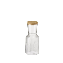Glaskaraffe Lines mit Korkdeckel, 0,5L