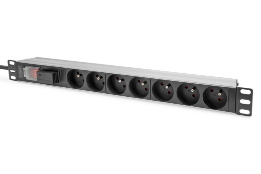 DIGITUS PDU 1U 7xCEE7/5 FR-Ausgänge 230V/16A schwarz