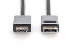 DIGITUS DisplayPort Adapterkabel DP - HDMI A, St/St 4K 3m sw
