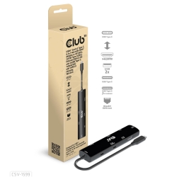 Club3D USB4 6in1-HUB >HDMI/2xUSB-C/2xUSB/LAN 4K120Hz PD100W retail