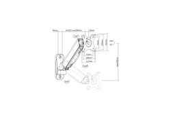 Equip Wandhalterung 17-32/1TFT 360° Gasfeder 9Kg schwarz lite Retail
