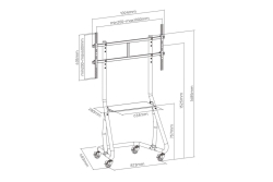 Equip Bodenstandhalter 60-105/1TFT 100kg Heavy-Duty gr lite Retail